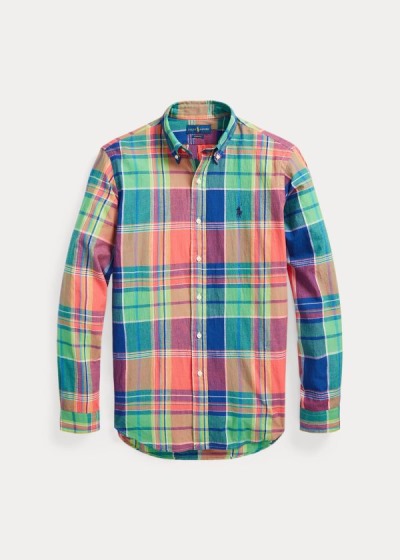 Men's Polo Ralph Lauren Classic Fit Madras Shirts | 549671NSU